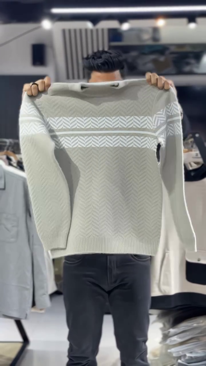 Classic Chevron Knit Sweater – Premium Winter Elegance ❄️✨