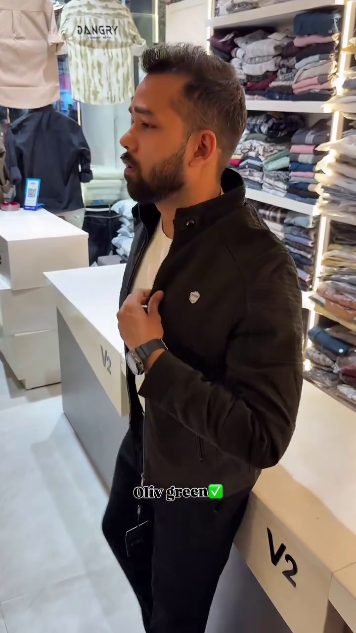 Premium Olive Green Biker Jacket – Bold Winter Essential 🧥✨