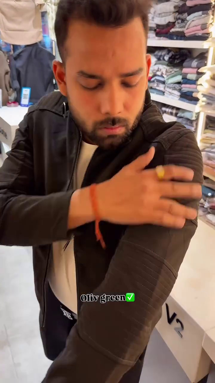 Premium Olive Green Biker Jacket – Bold Winter Essential 🧥✨