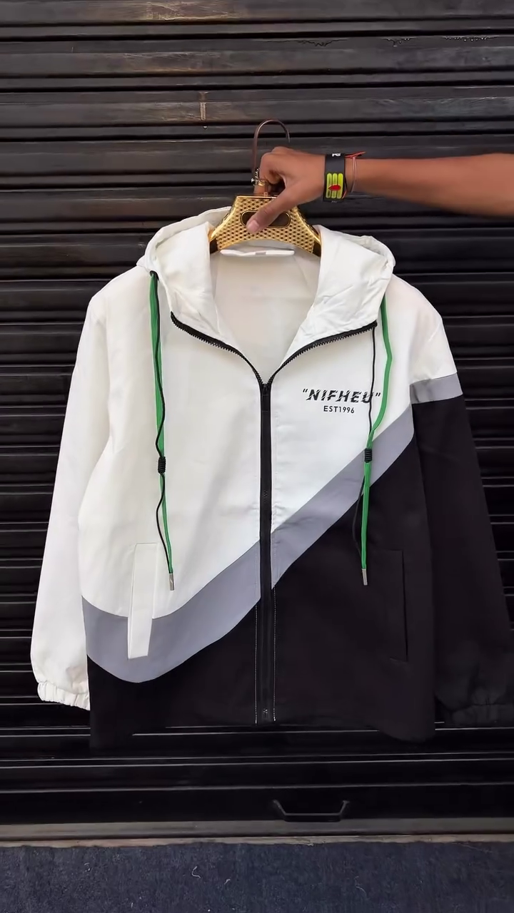 ✨ Urban Edge Color-Block Hooded Jacket ✨