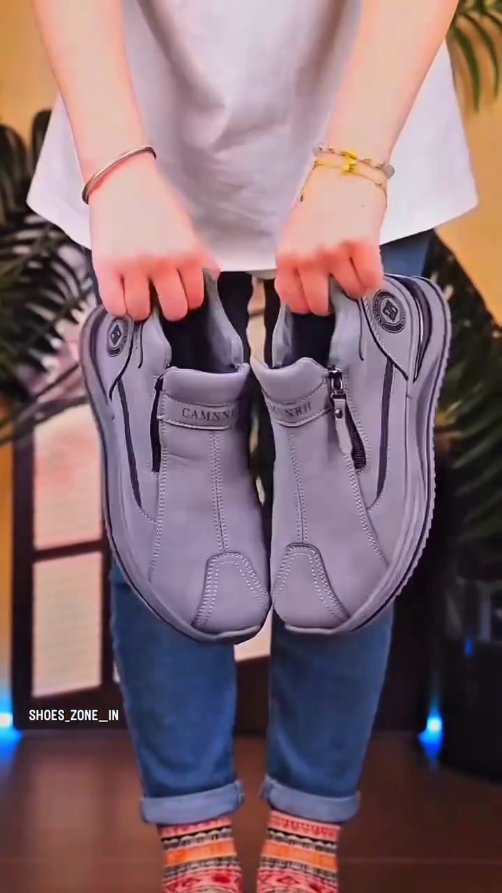 🌧️✨ StormFlex Grey Waterproof Zipper Boots – Style That Moves With You