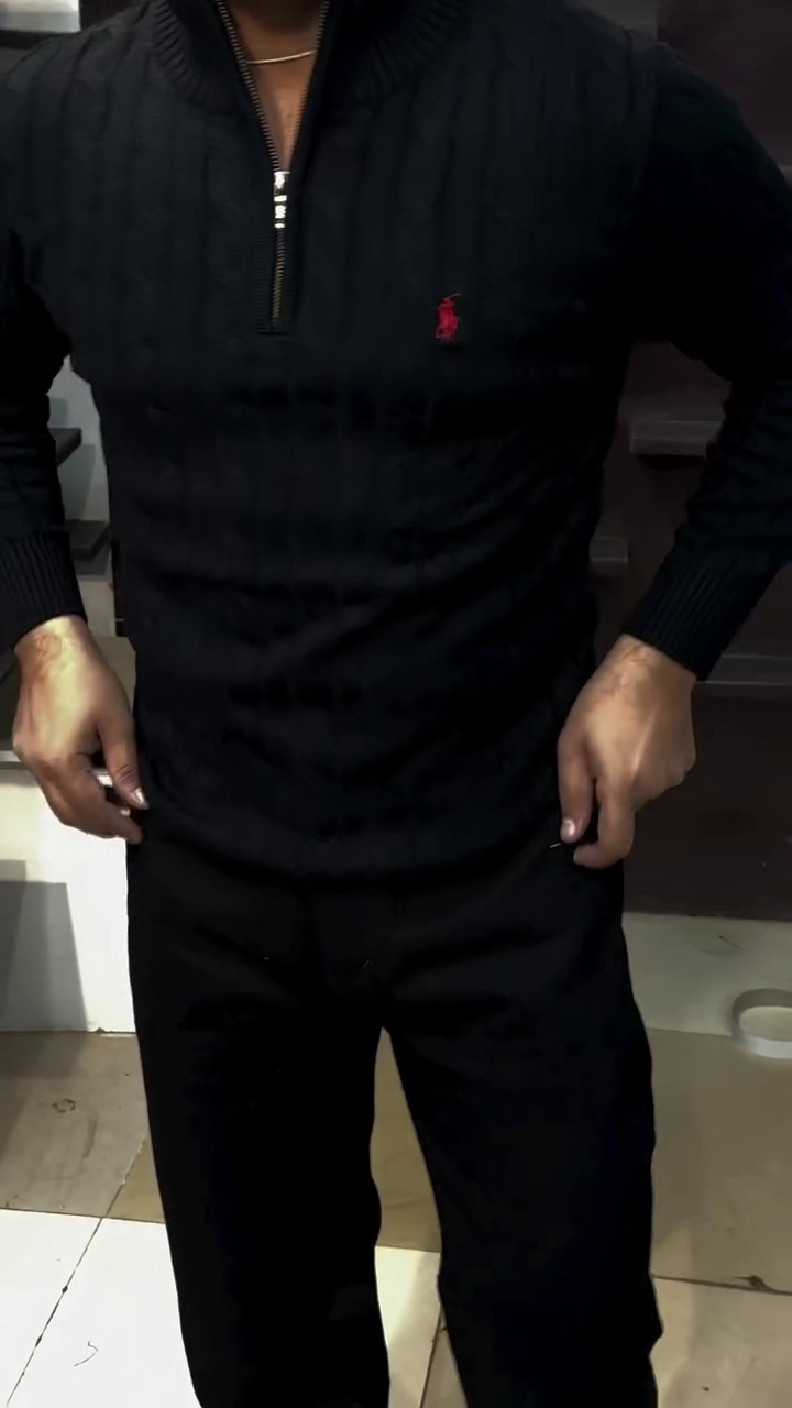 ✨ Premium Cable Knit Half-Zip Sweater – Timeless Winter Essential ✨