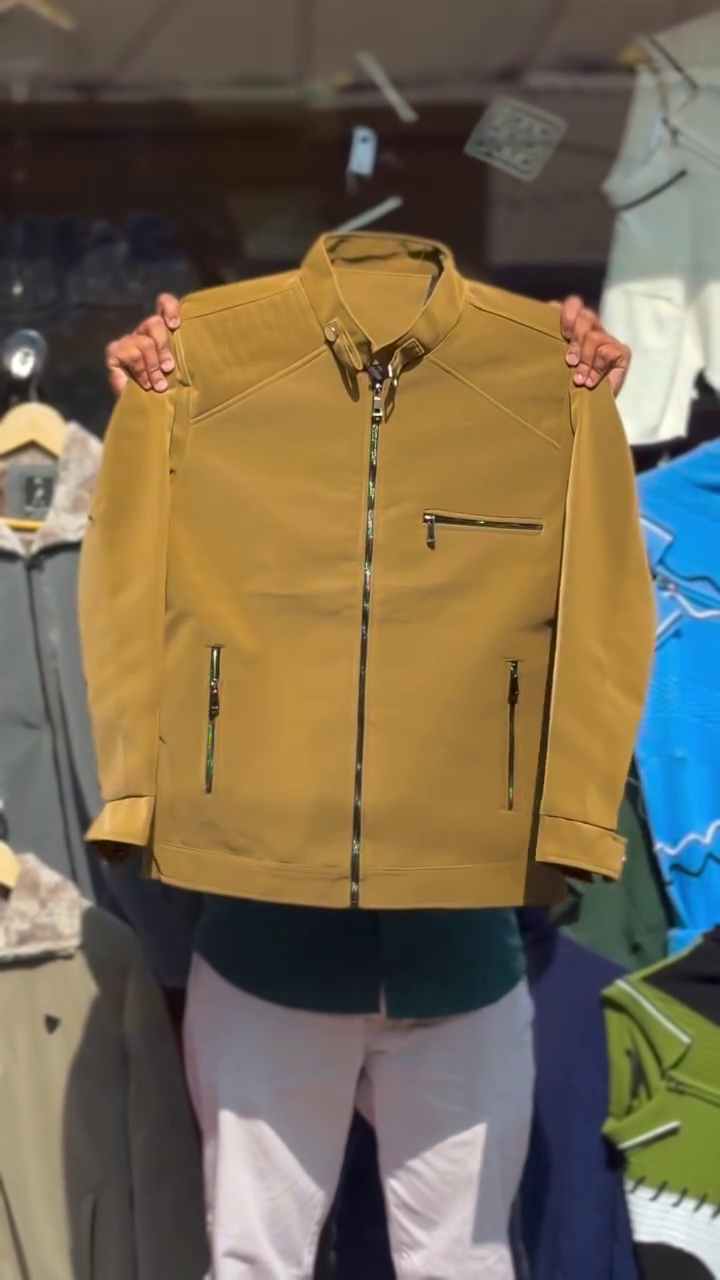 🔥 Urban Edge Olive Slim-Fit Zipper Jacket for Men