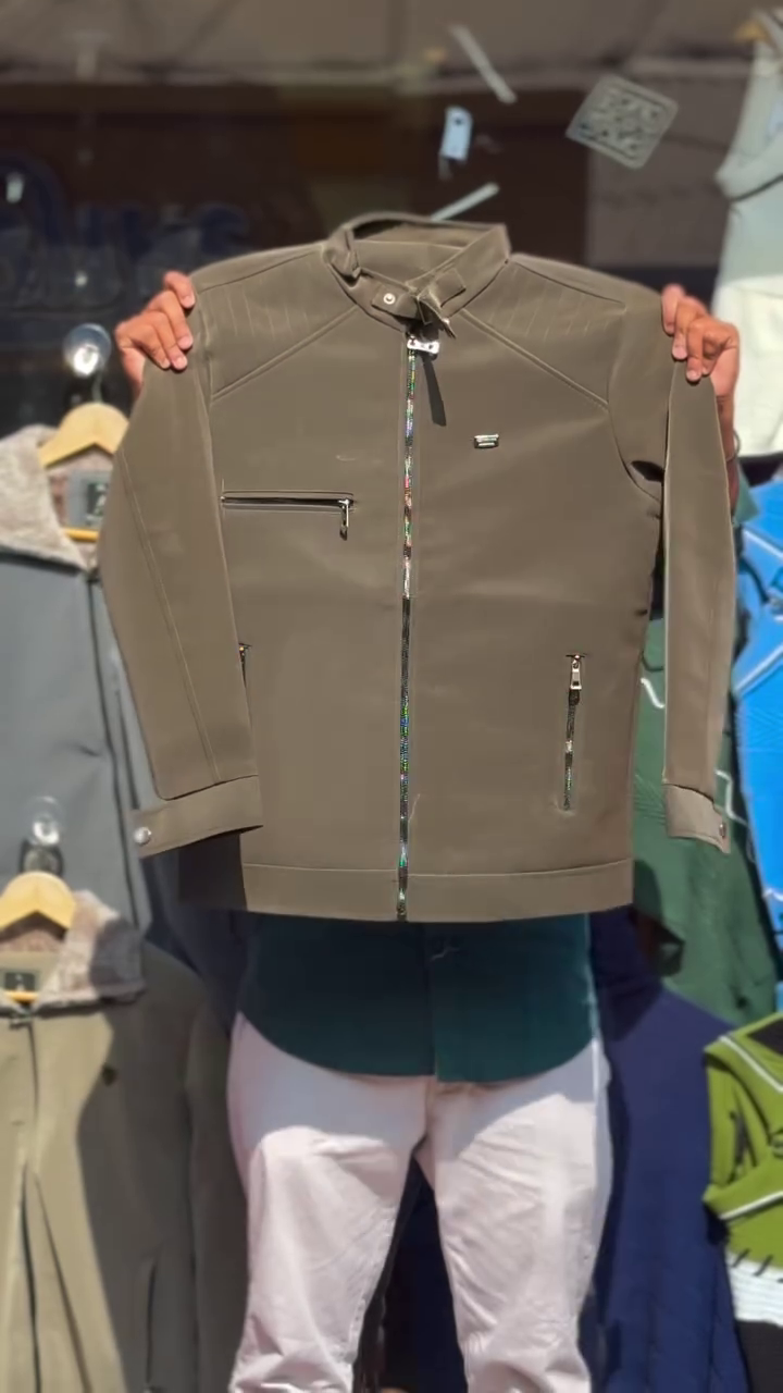 🔥 Urban Edge Olive Slim-Fit Zipper Jacket for Men