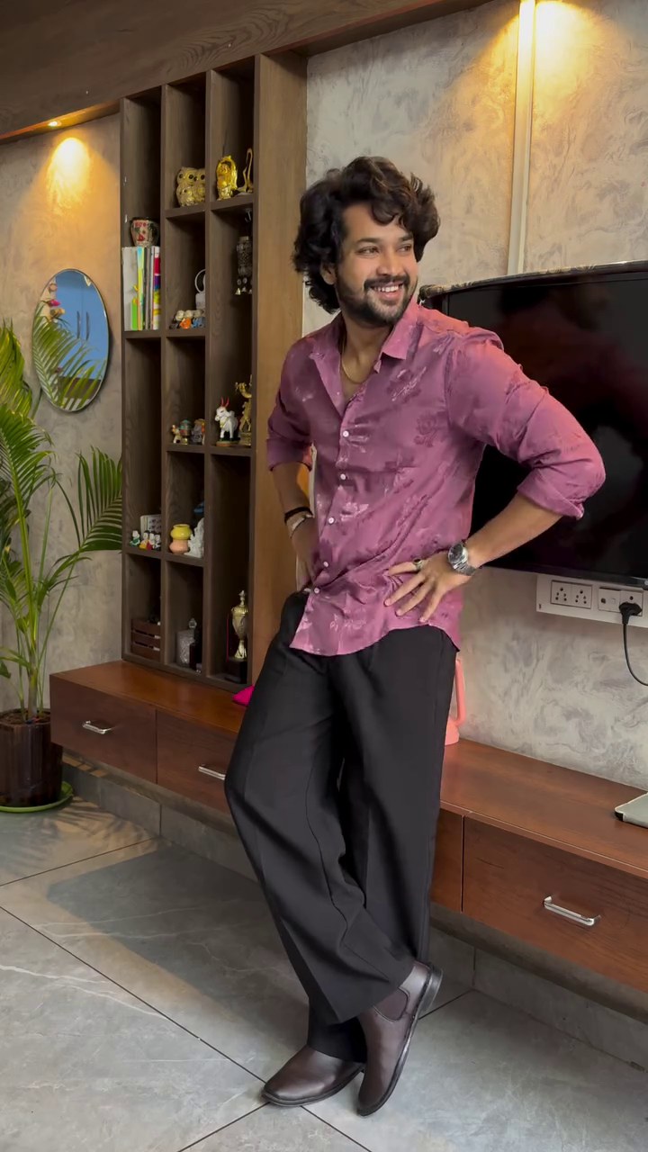 Urban Luxe Abstract & Floral Print Men’s Shirt