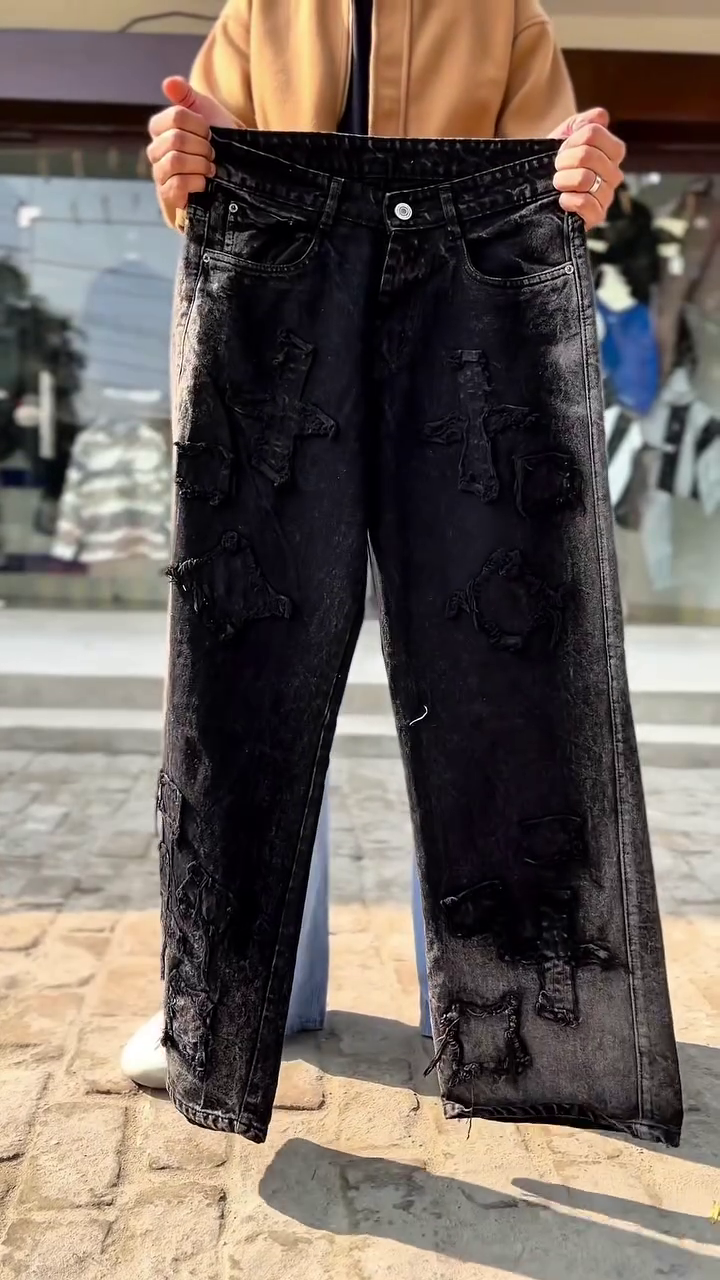 Urban Rebel Wide-Leg Denim Jeans for Men | Streetwear Statement Fit