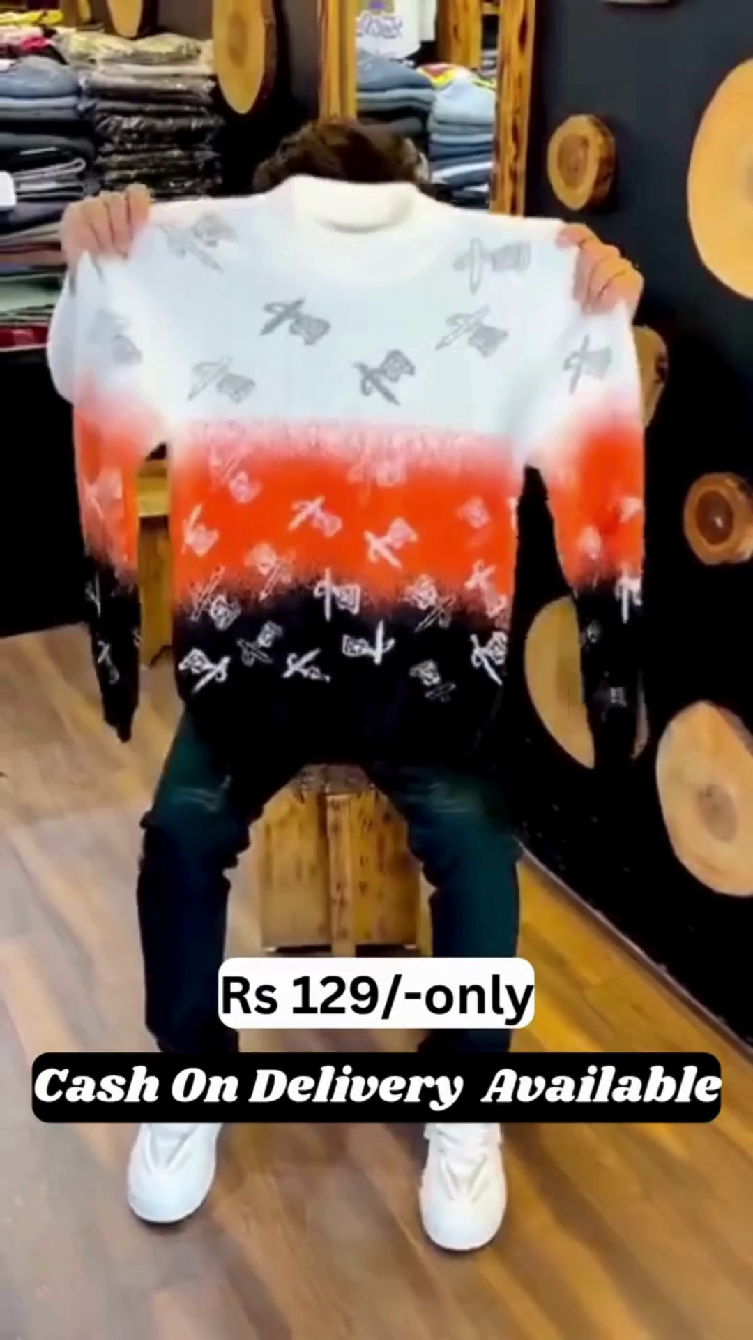 Classic Checker Panel Winter Sweater – Warm , Stylish , Budget Friendly