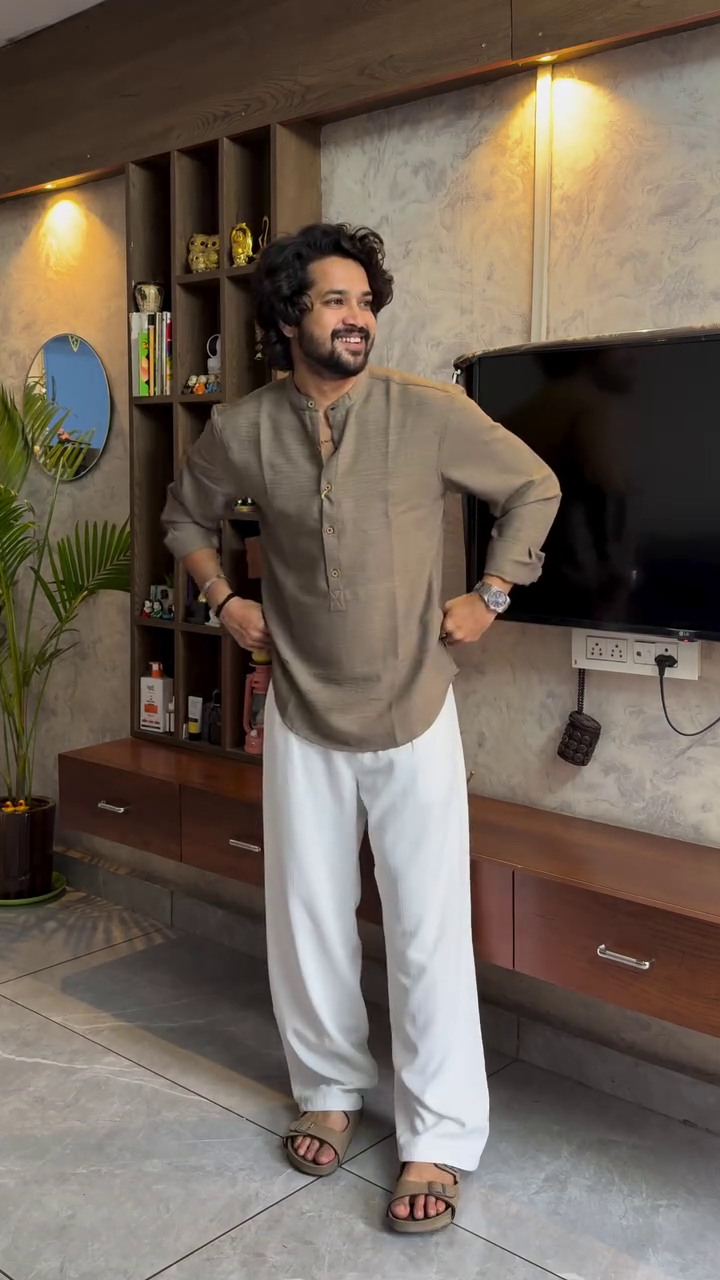 Grace Men’s Linen Kurta Set – Modern Ethnic Comfort Edition