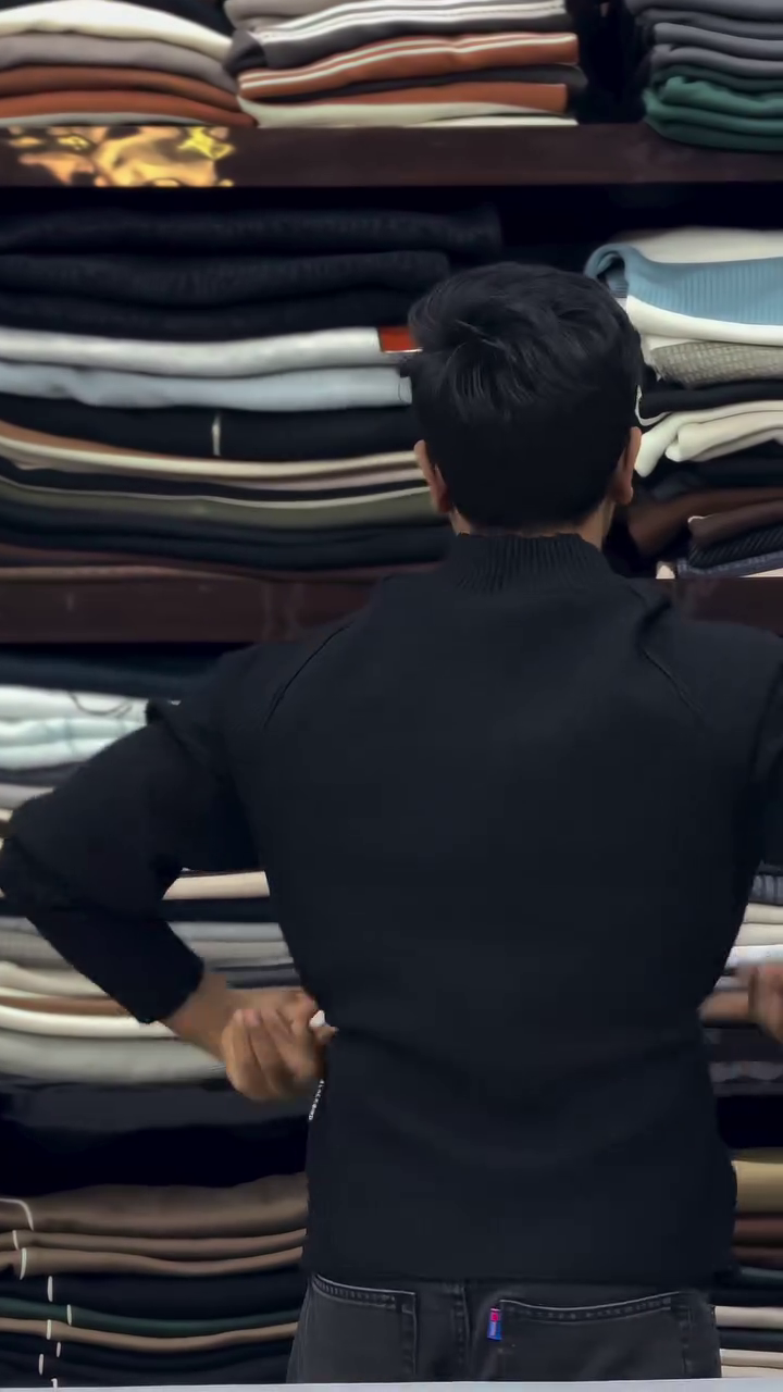 premium quality knit fabric Half-Zip Knit Sweatshirt ✨