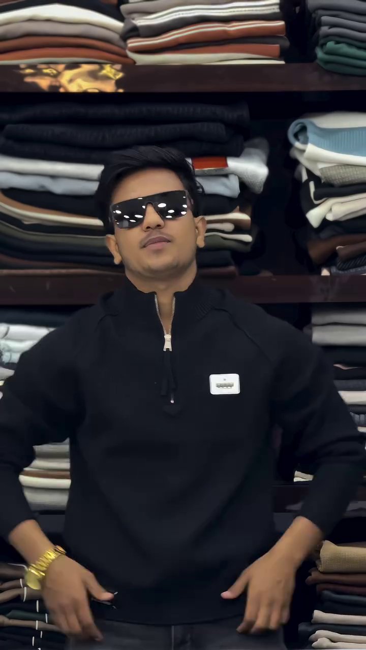 premium quality knit fabric Half-Zip Knit Sweatshirt ✨