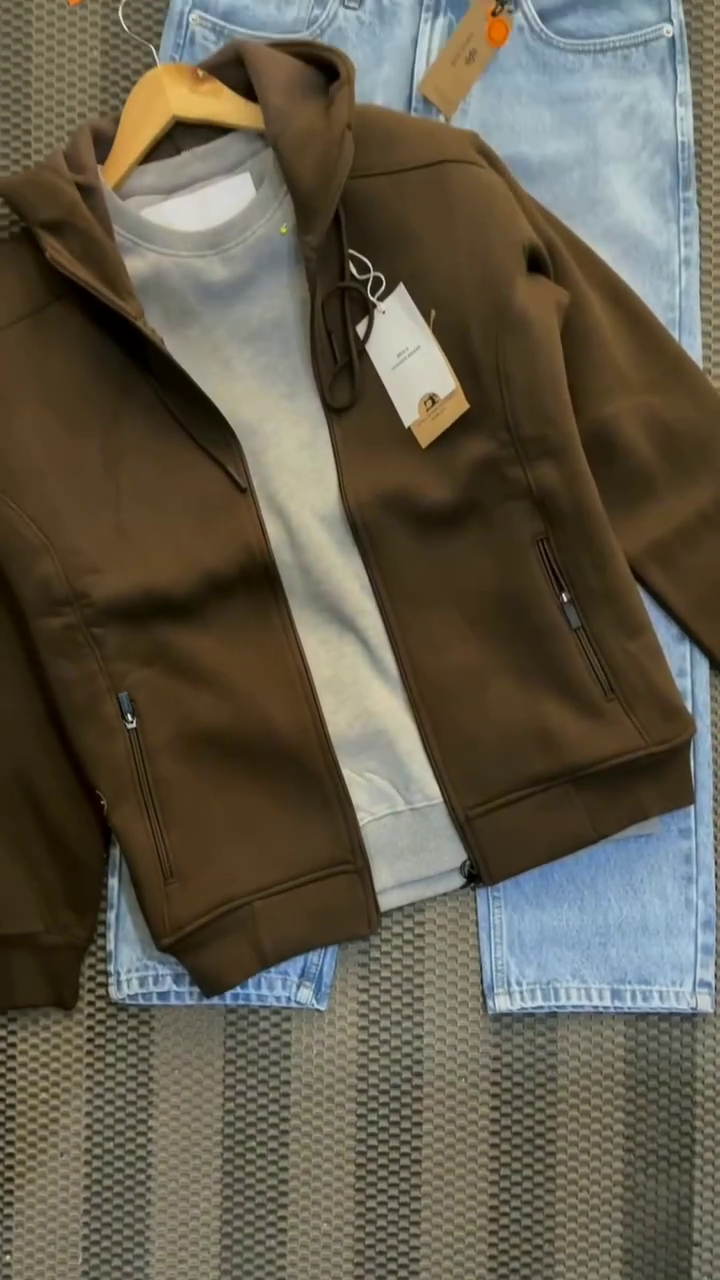 Edge Zip-Up Hoodie & Denim Combo