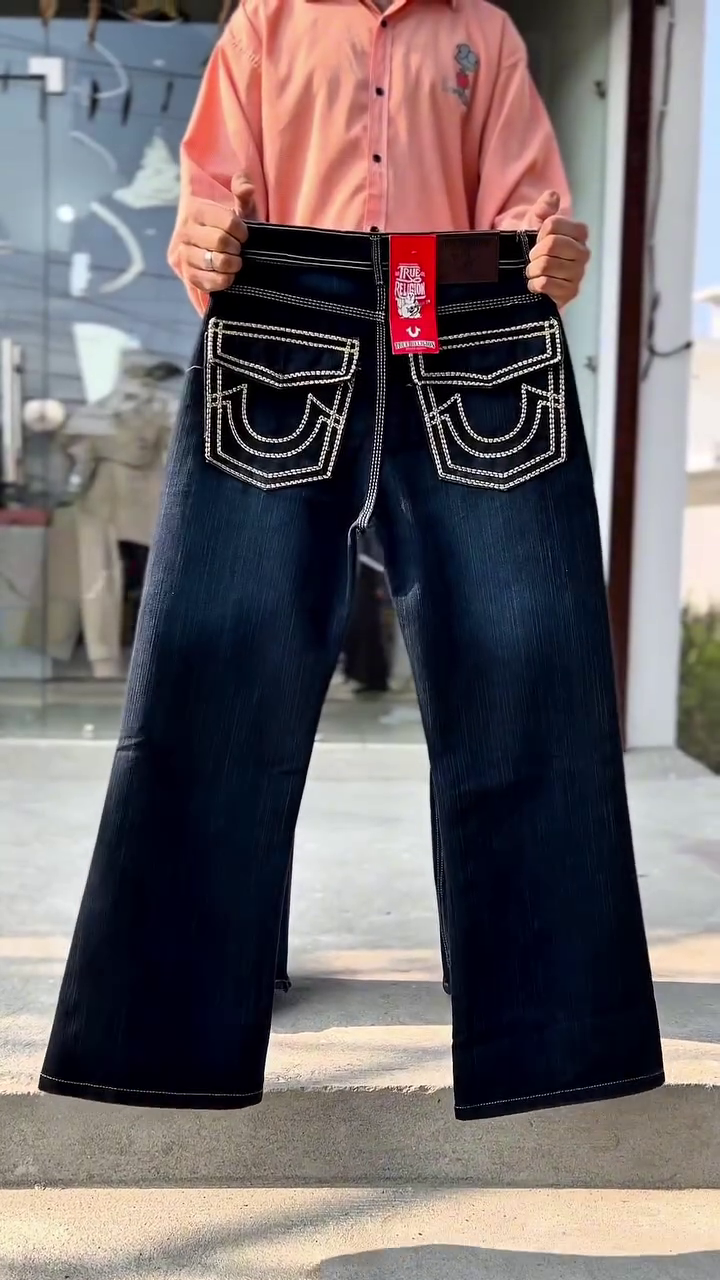 Midnight Storm Acid-Wash Straight Fit Jeans