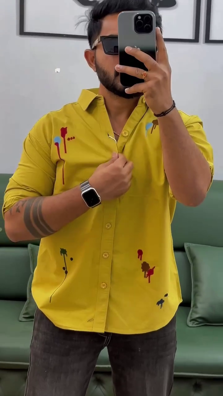 Paint Drop Street-Art Casual Shirt for Men