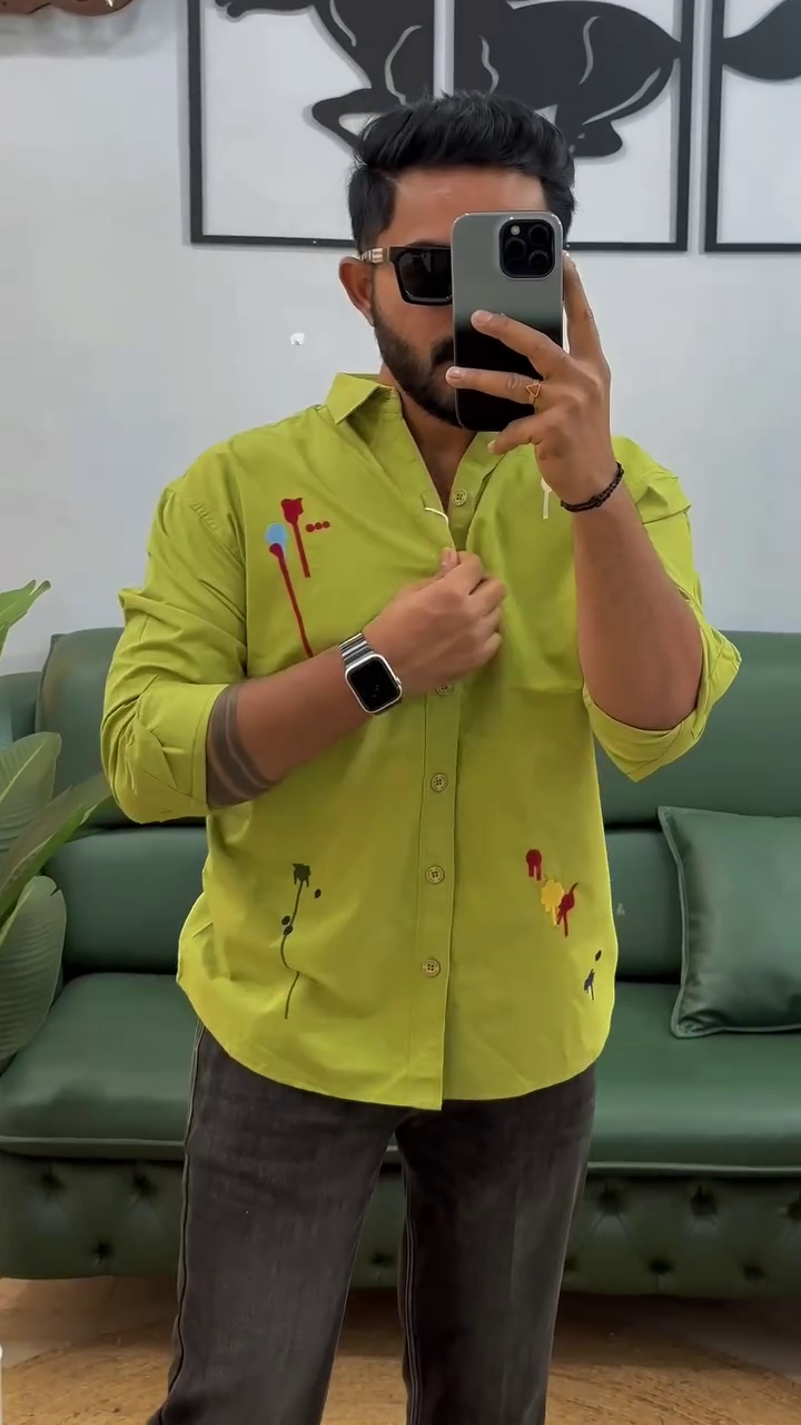 Paint Drop Street-Art Casual Shirt for Men