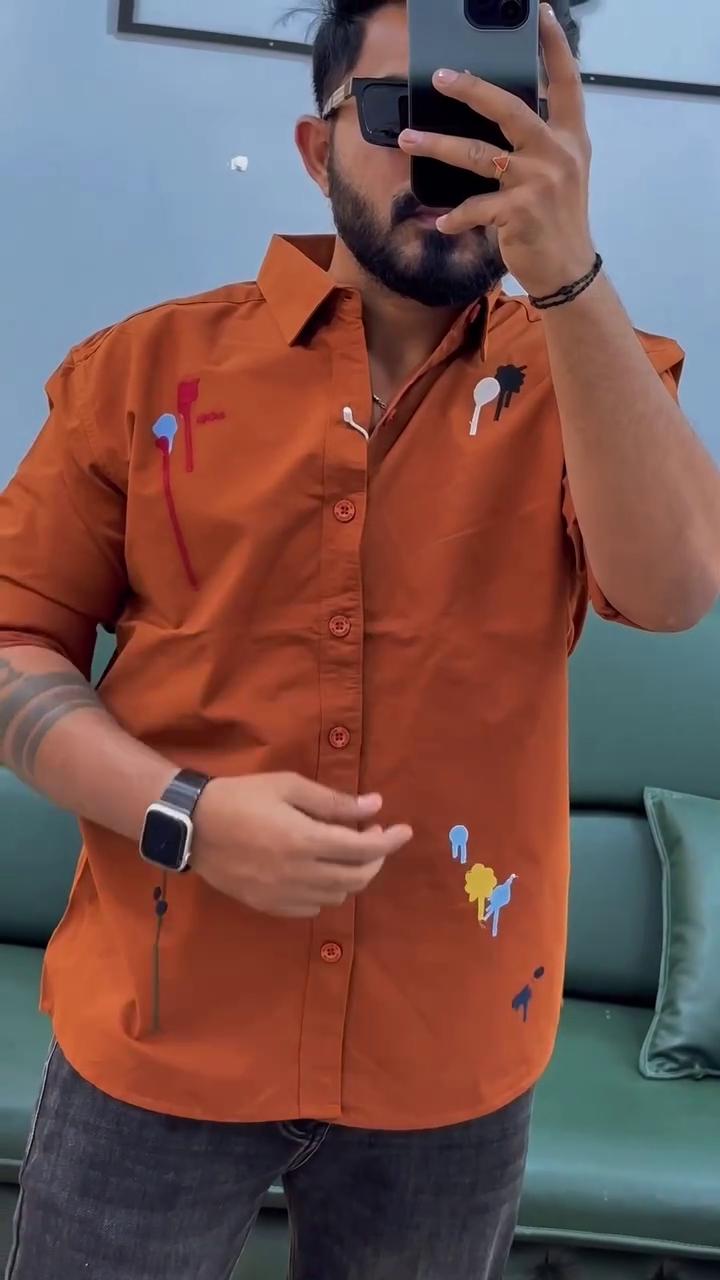 Paint Drop Street-Art Casual Shirt for Men