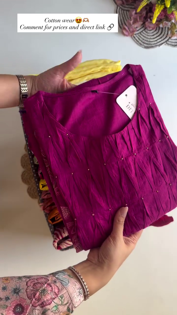 Pink Floral Top with White Pants