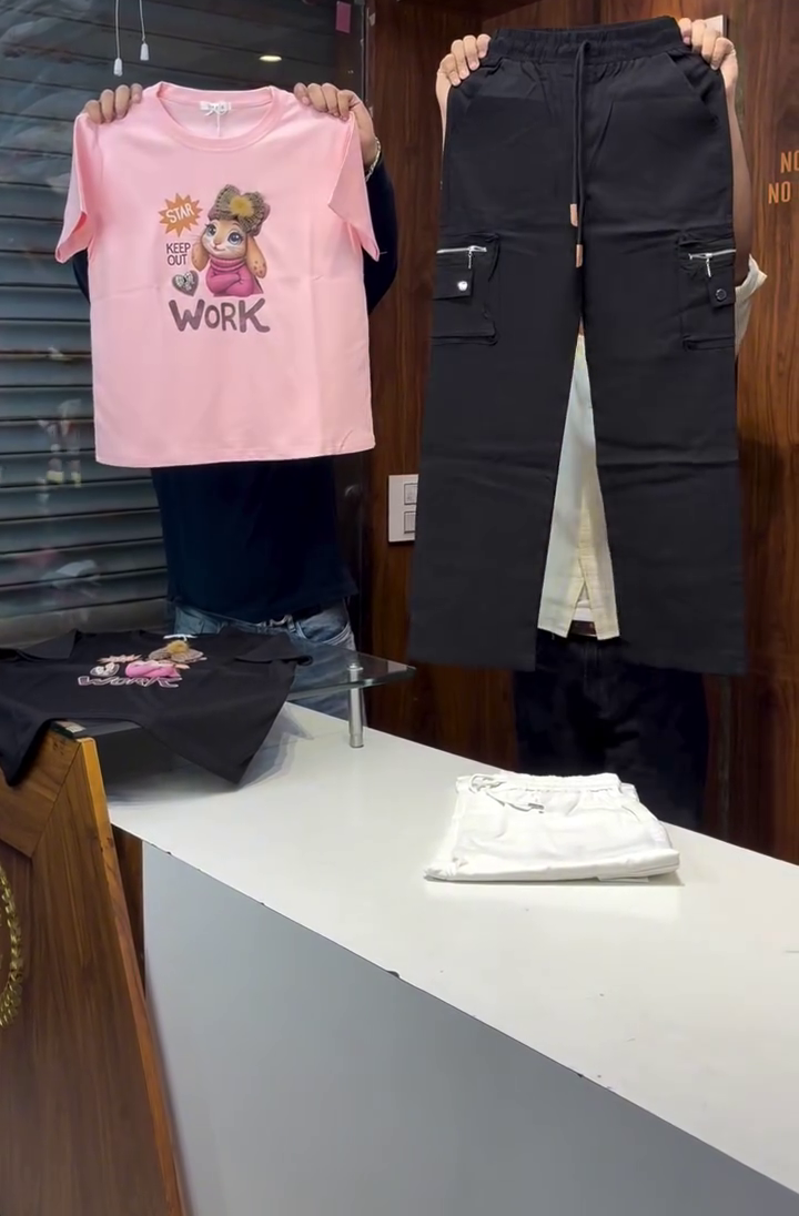 Trendy Graphic Tee & Cargo Pants