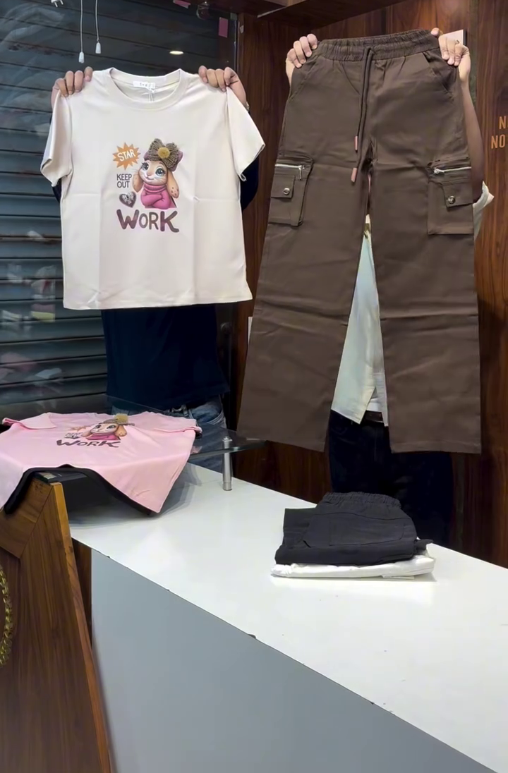 Trendy Graphic Tee & Cargo Pants