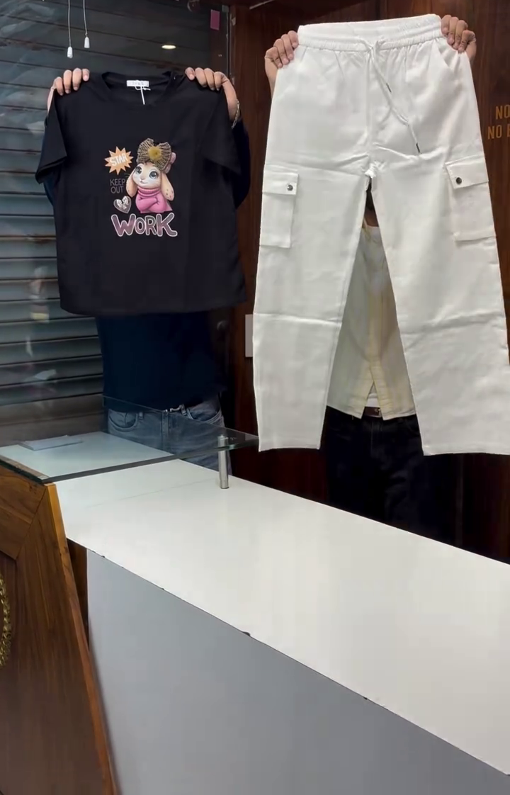 Trendy Graphic Tee & Cargo Pants