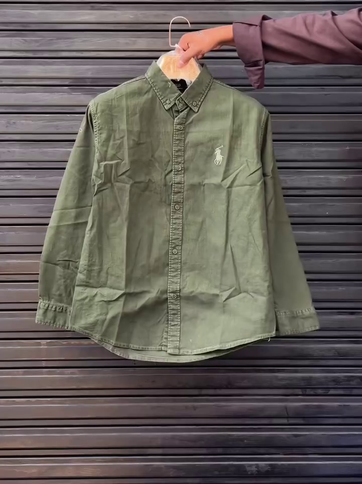 White Premium Button-Down Shirt