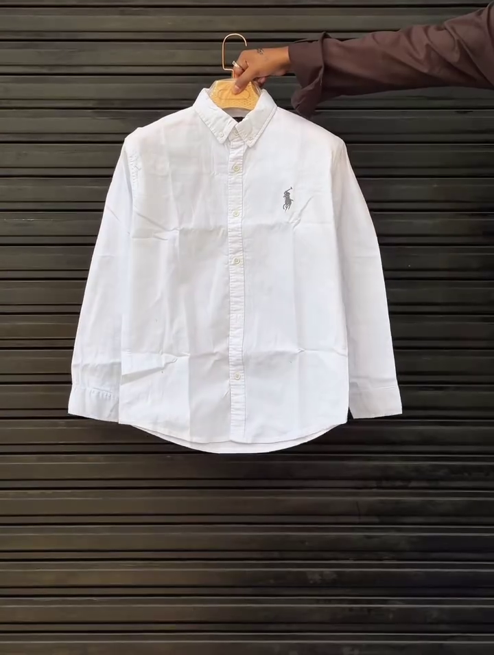 White Premium Button-Down Shirt
