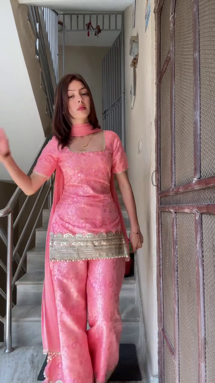 Charming Pink Festive Suit