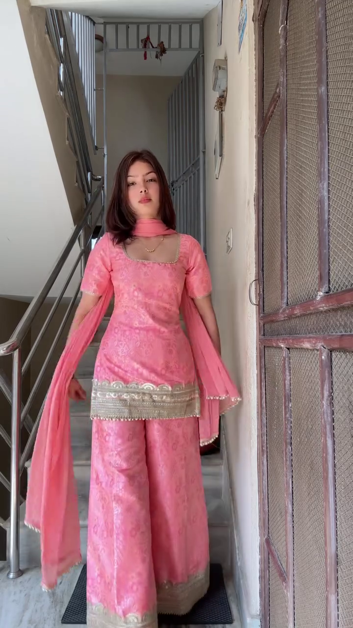 Charming Pink Festive Suit