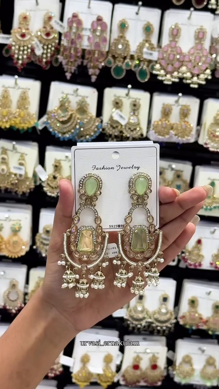 Red Stone Traditional Earrings