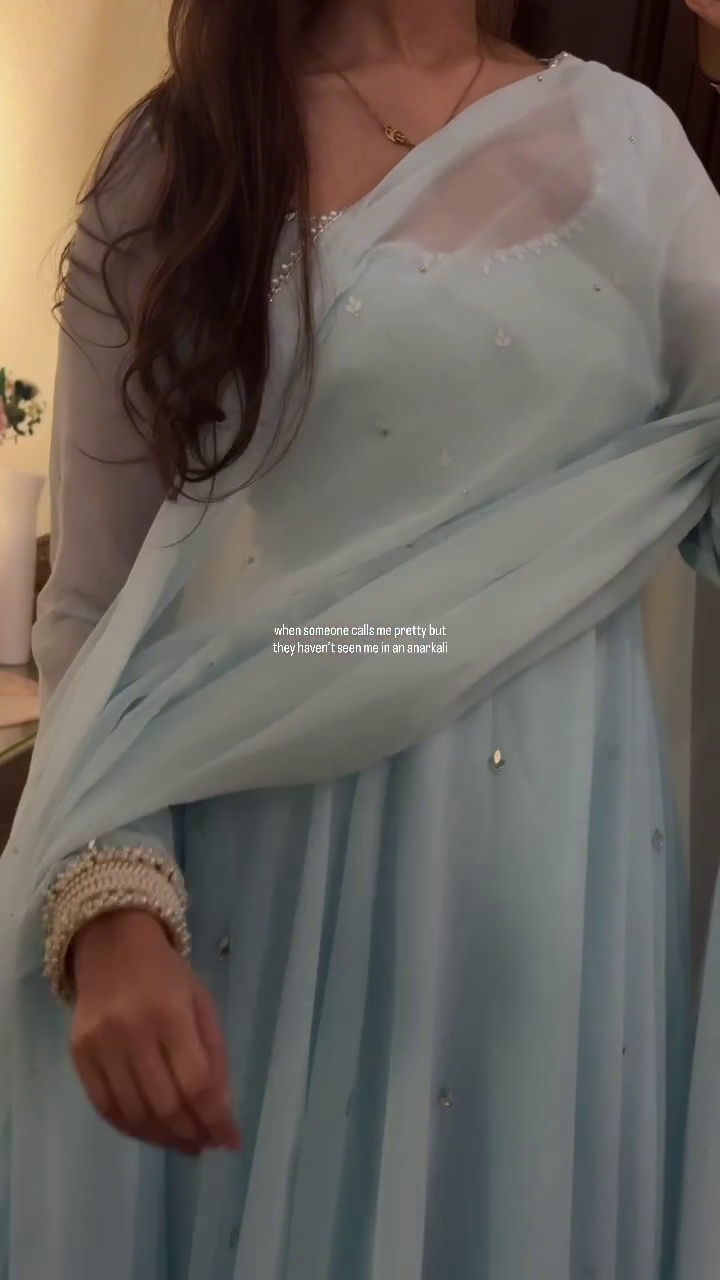 The Timeless Beauty of a Powder Blue Anarkali