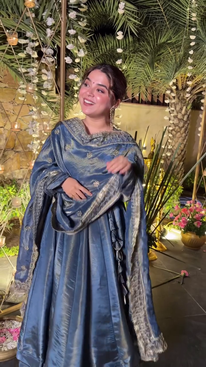 Luxury Designer Anarkali Gown for Elegant Festive Occasions