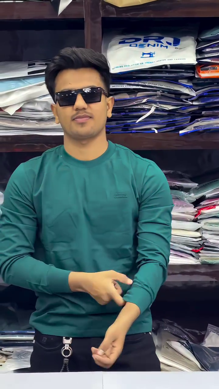 Premium Dark Green Crew Neck Sweatshirt for Men