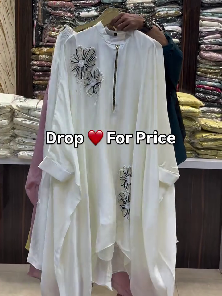 Elegant Pink Embroidered Kaftan for Women