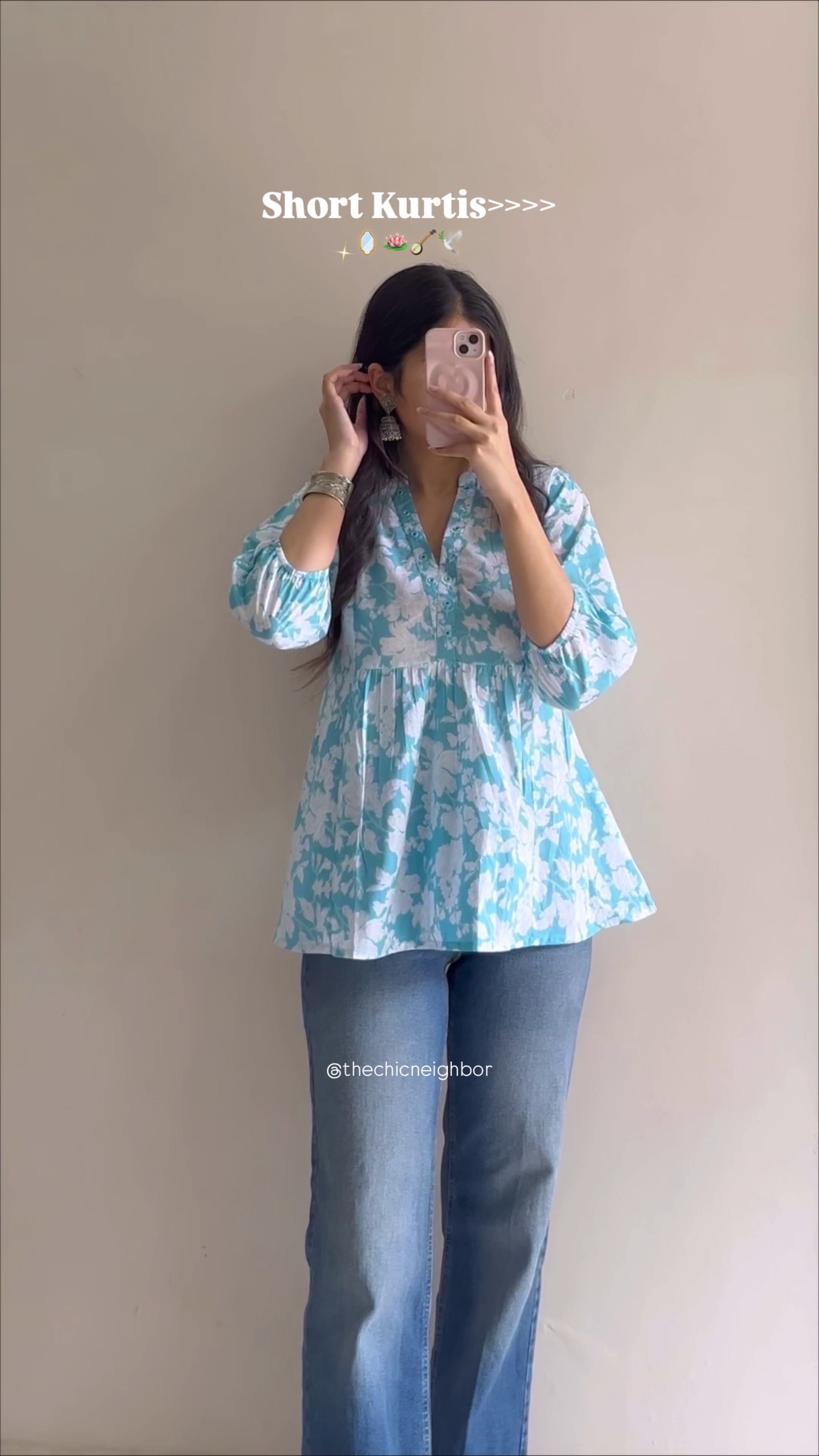 Stylish Navy Blue Short Kurti for Women