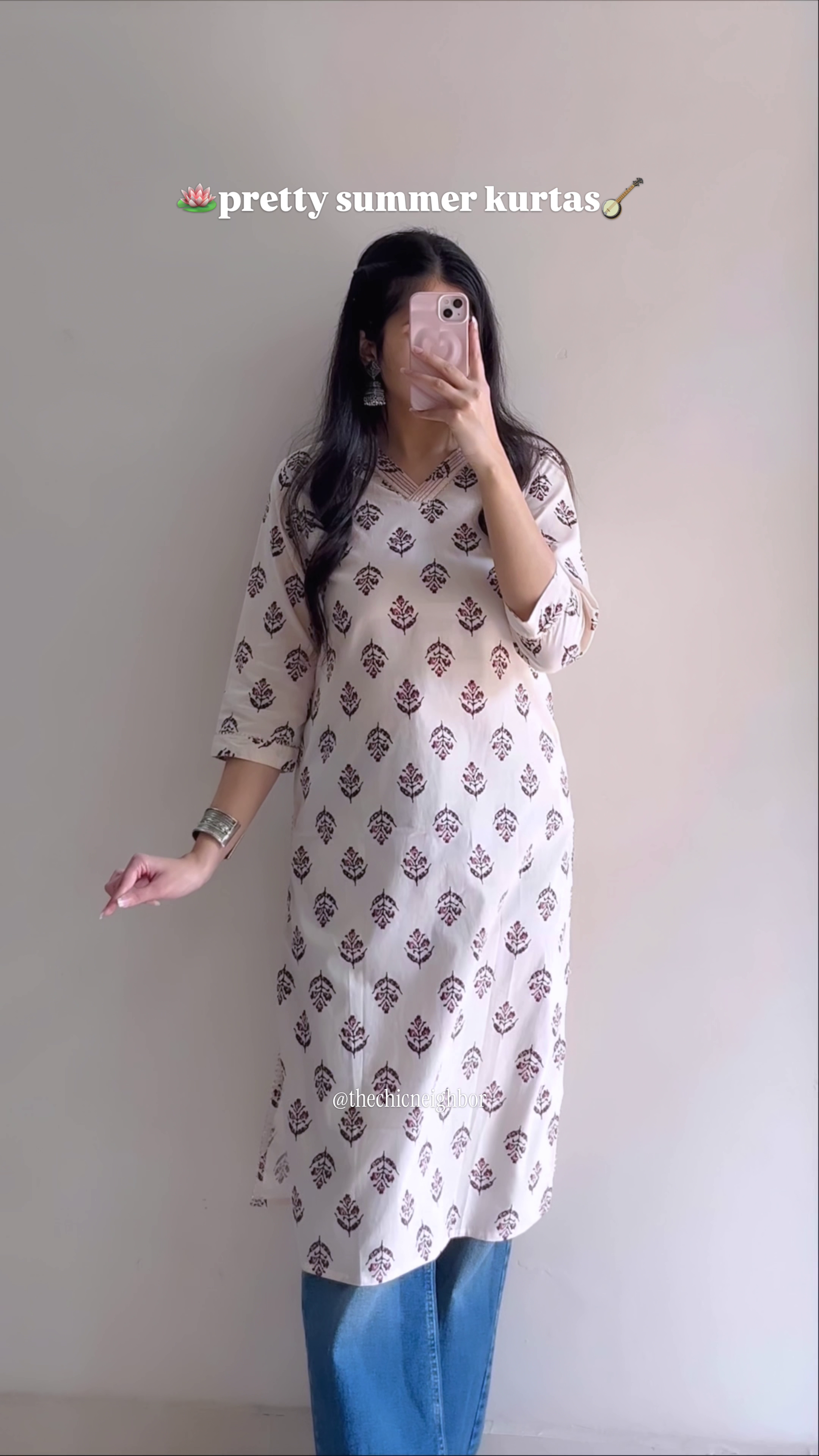 Elegant Pink Summer Kurta for Women