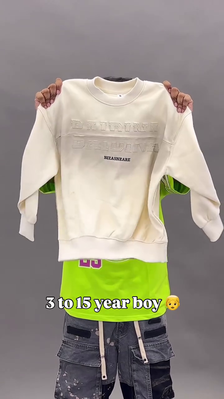 Boys Black Streetwear Sweatshirt