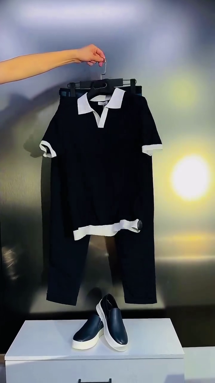 Black Polo Co-Ord Set