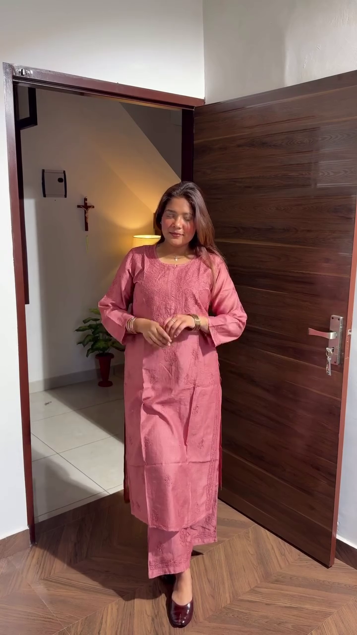Pink Stylis Kurta