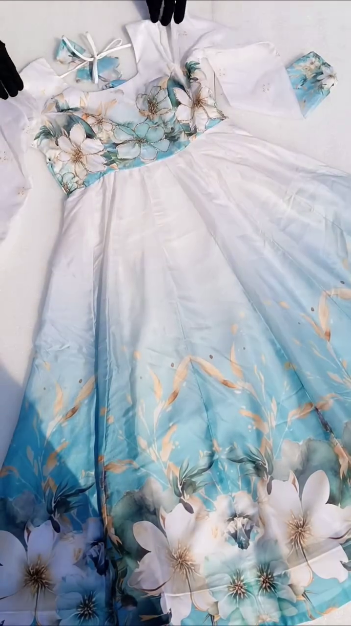 Floral Printed White Dress