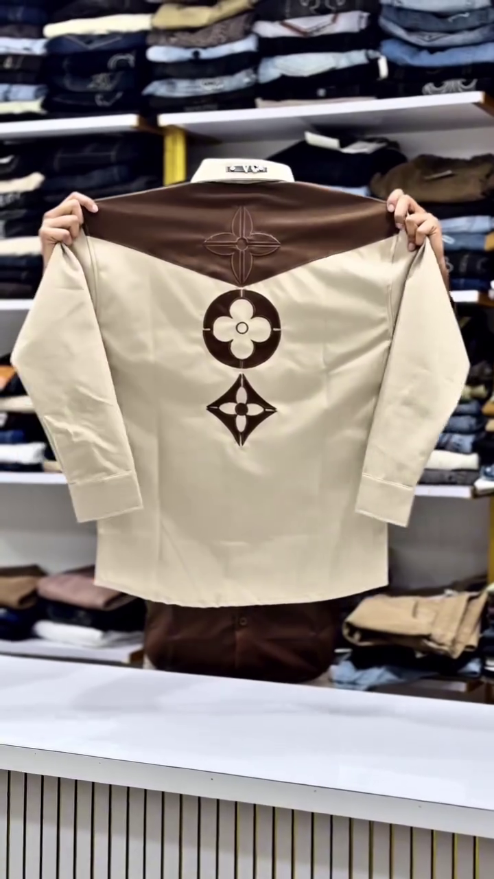 Gold & White Designer Shirt