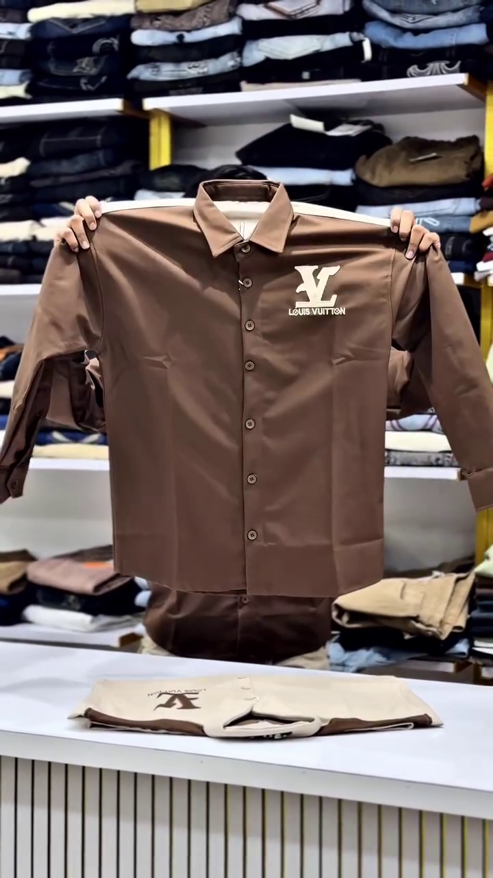 Gold & White Designer Shirt