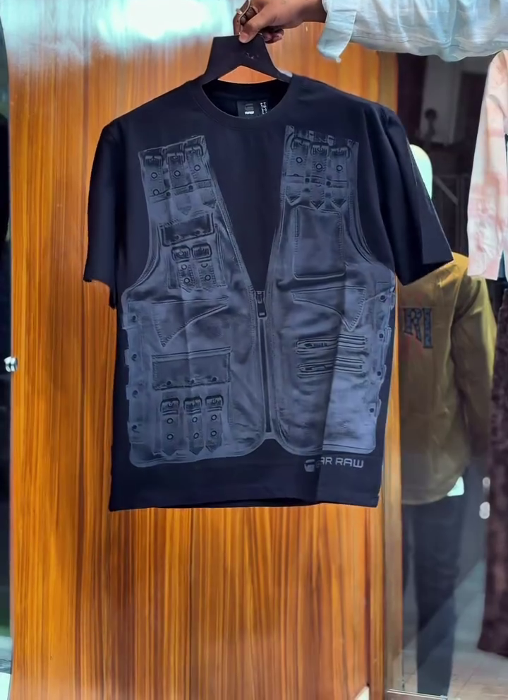 Black Utility Graphic T-Shirt