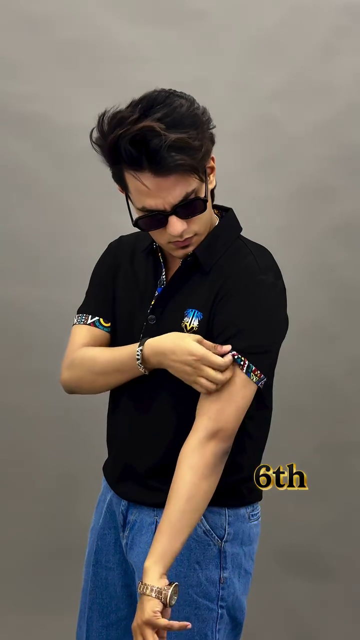 Black Designer Polo T-Shirt