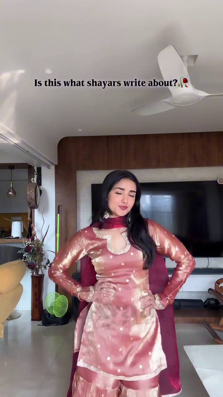 Rose Gold Festive Kurta Sharara Set