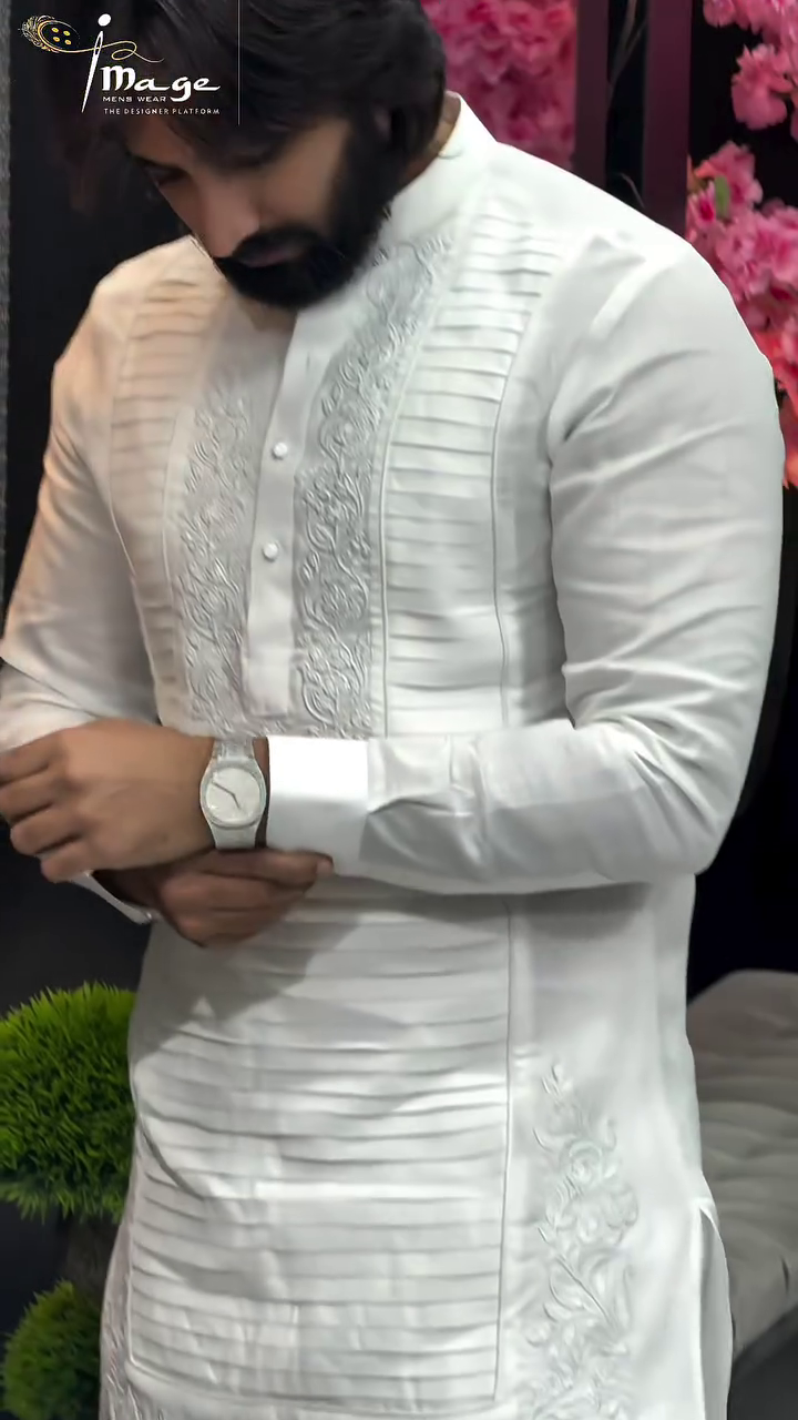 White Embroidered Sherwani