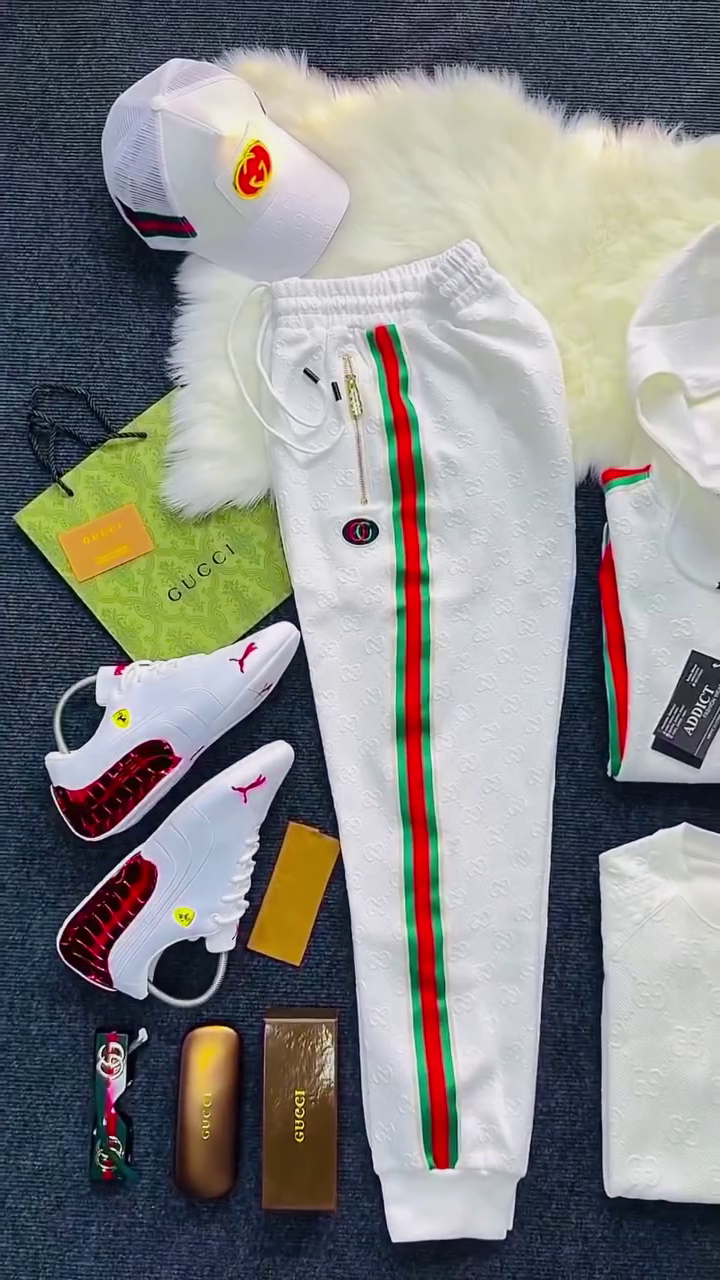 Luxury White Tracksuit Set