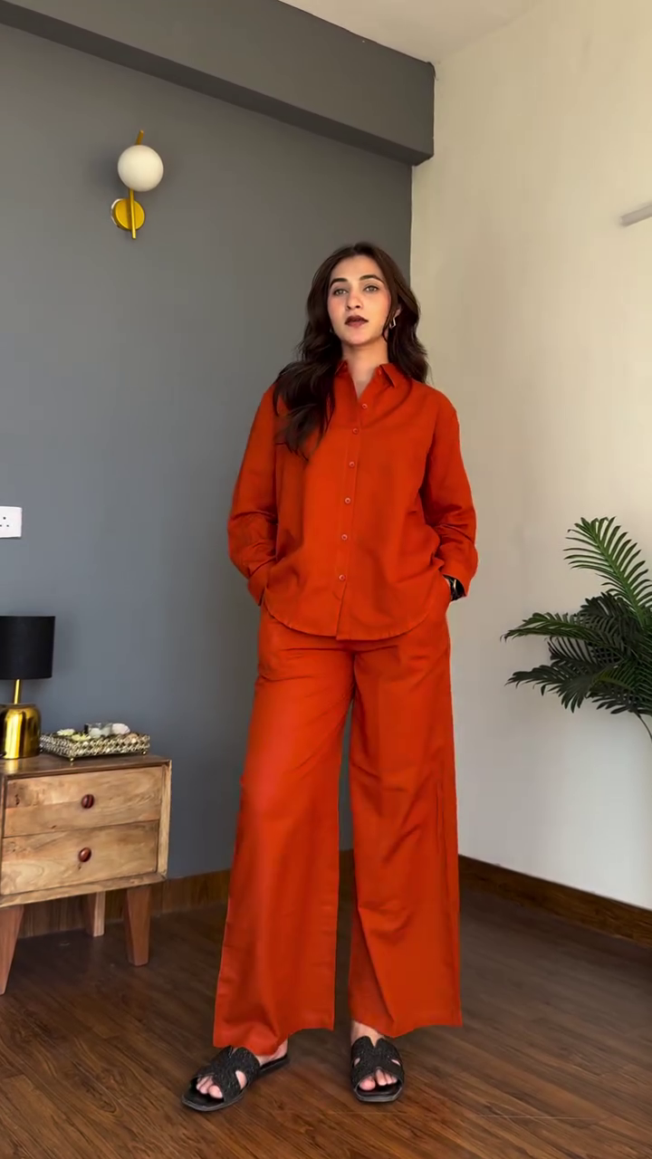 Bold Rust Orange Co-Ord Set