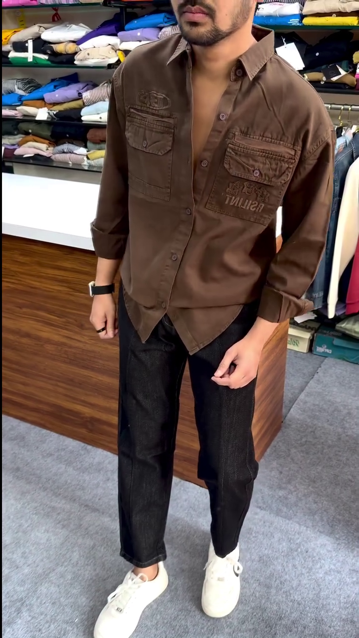 Urban Ranger Brown Utility Shirt