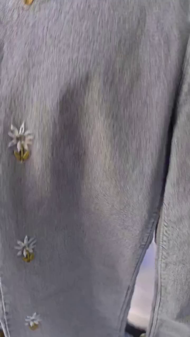 Daisy Bloom Light Blue Wide-Leg Denim Jeans