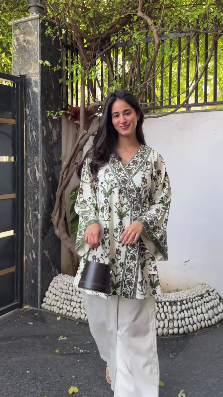 Ivory & Olive Printed Co-ord Set