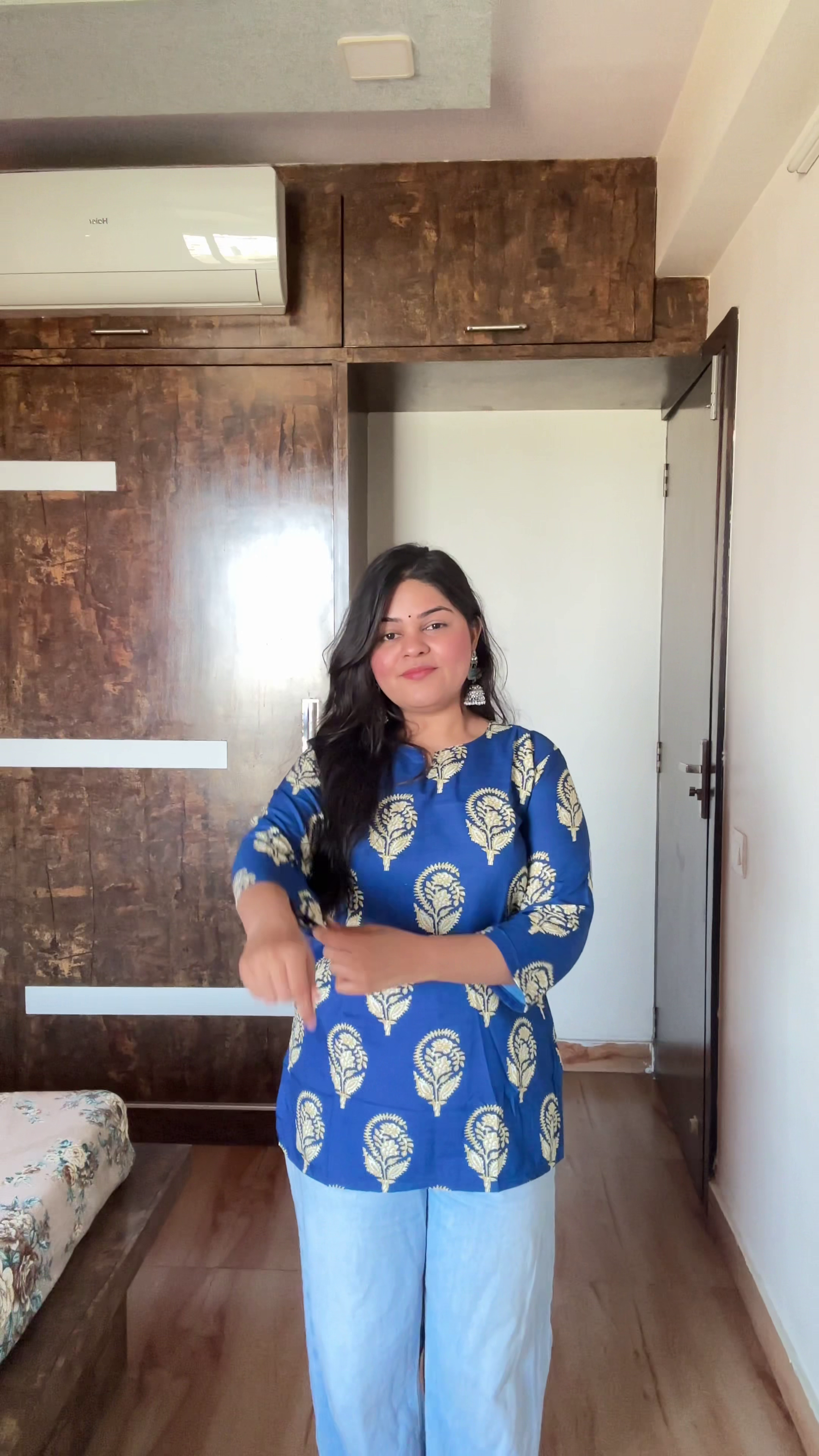 Bright Pink Printed Kurta